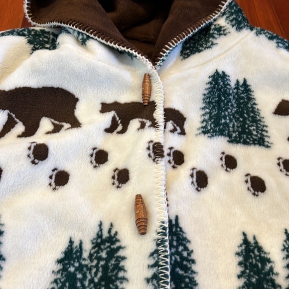 ⭐️ Denali USA Made Vintage Reversible Hooded Coat Bear Tree Print Size 2X - Picture 3 of 11